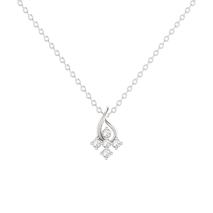 Covenant Swirl Platinum Plated Lab Grown Diamond Pendant