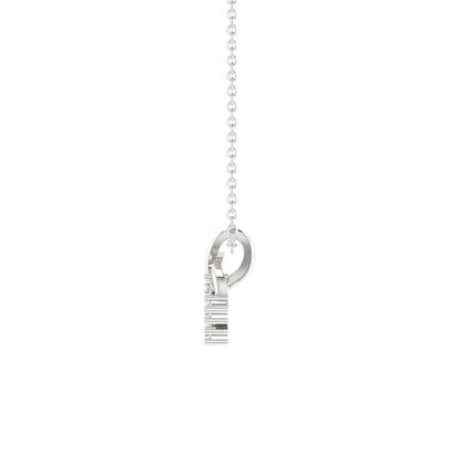 Covenant Swirl Platinum Plated Lab Grown Diamond Pendant