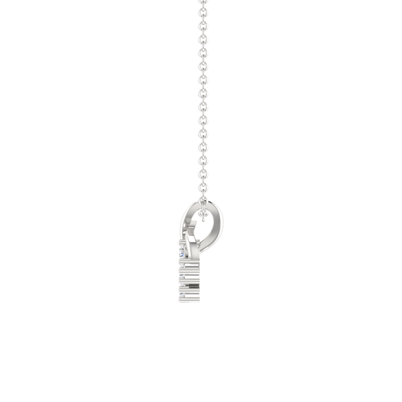 Covenant Swirl Platinum Plated Lab Grown Diamond Pendant