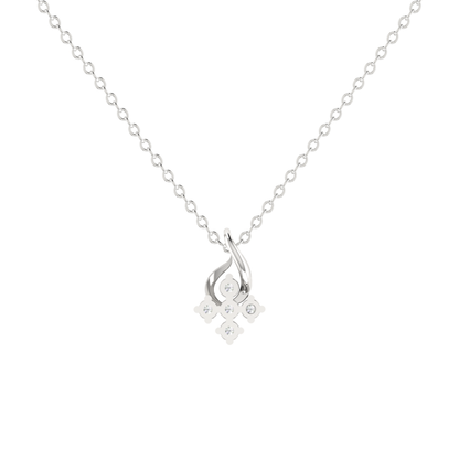 Covenant Swirl Platinum Plated Lab Grown Diamond Pendant