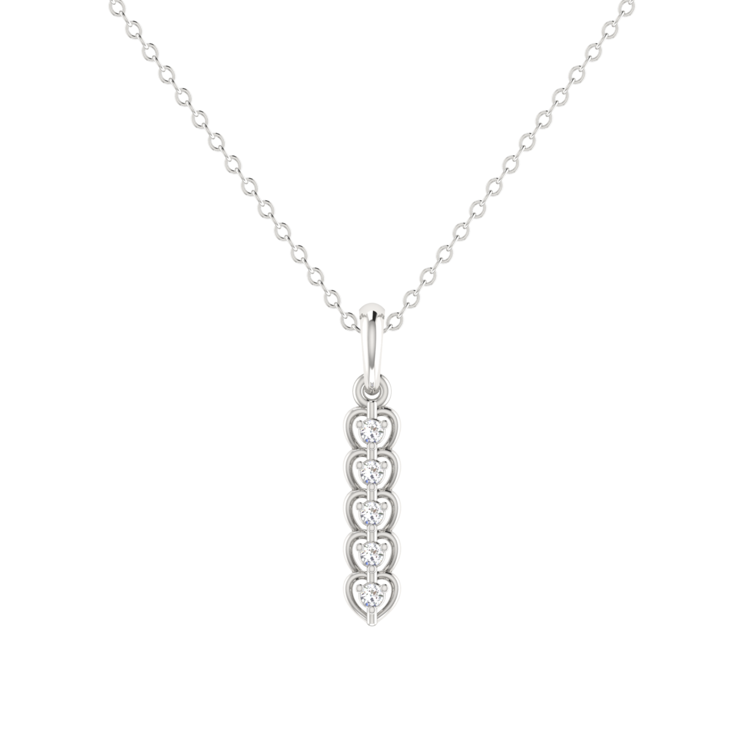 Pillar of Kinship Platinum Plated Lab Grown Diamond Pendant