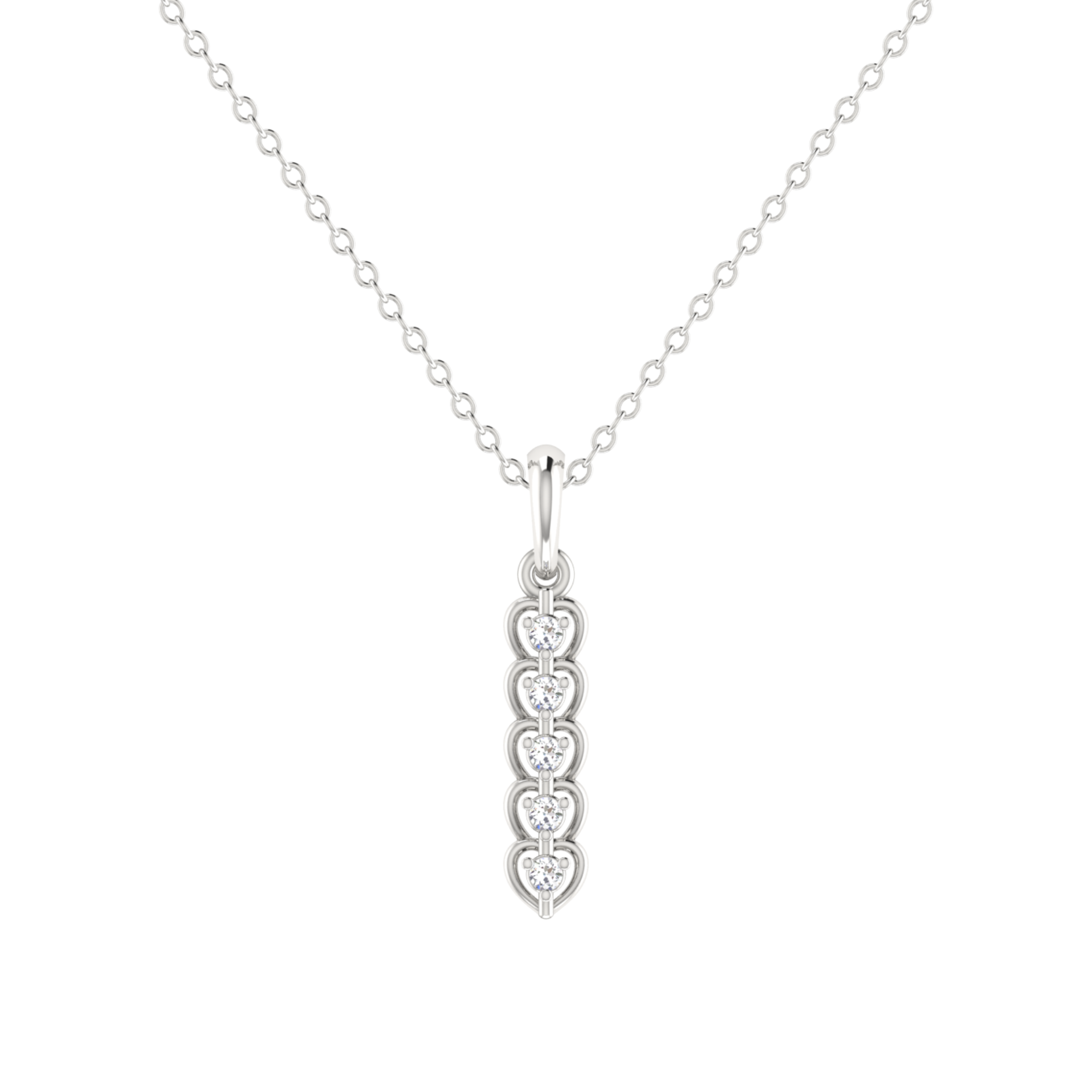 Pillar of Kinship Platinum Plated Lab Grown Diamond Pendant