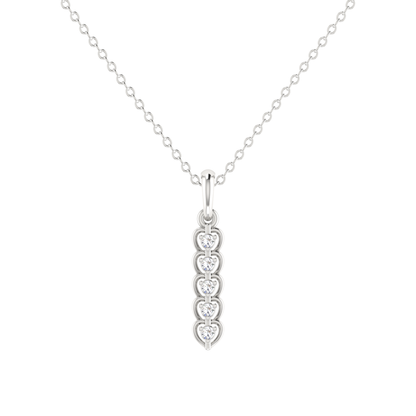 Pillar of Kinship Platinum Plated Lab Grown Diamond Pendant