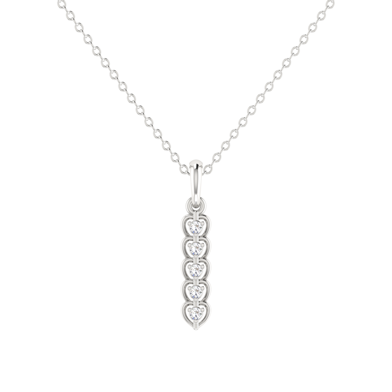 Pillar of Kinship Platinum Plated Lab Grown Diamond Pendant