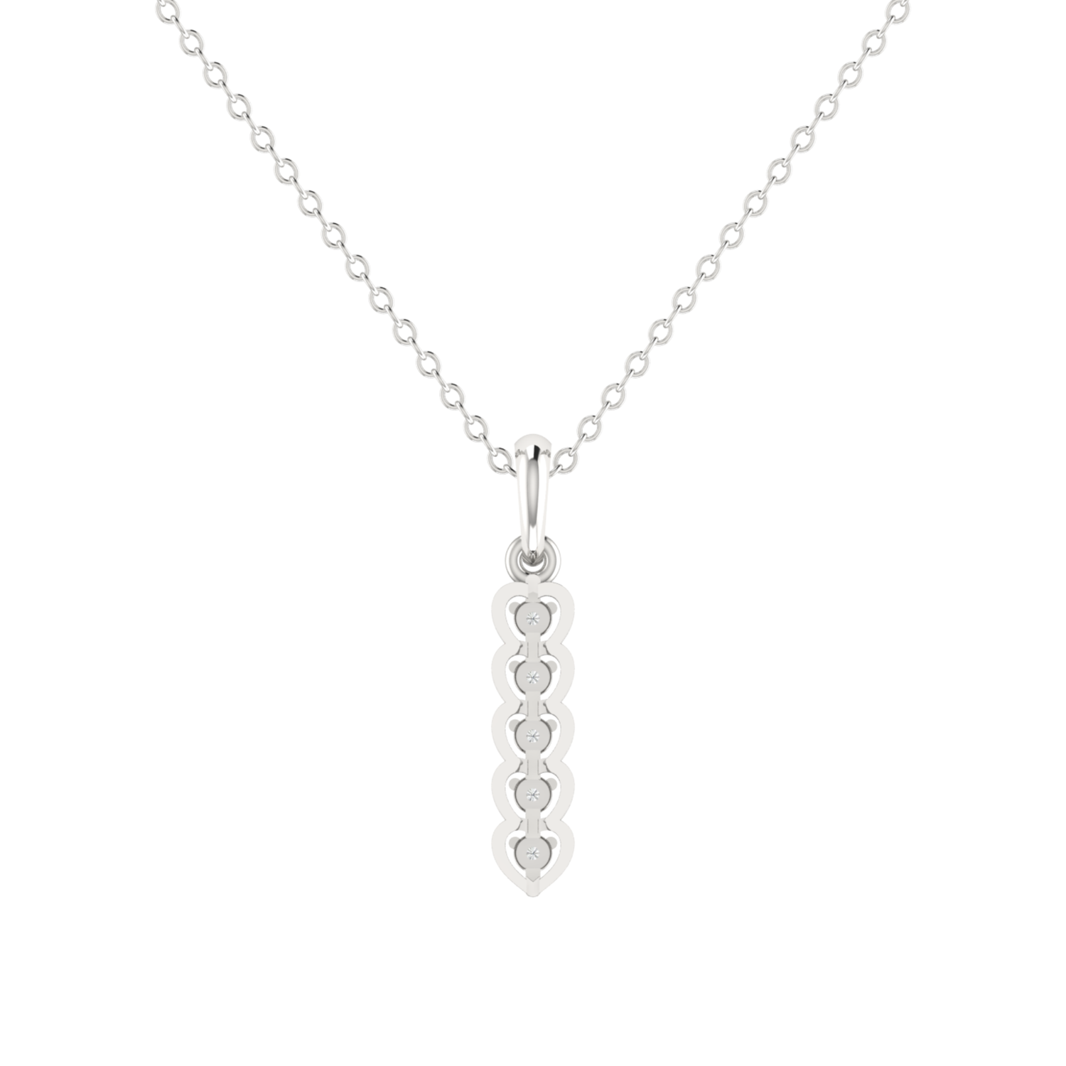 Pillar of Kinship Platinum Plated Lab Grown Diamond Pendant