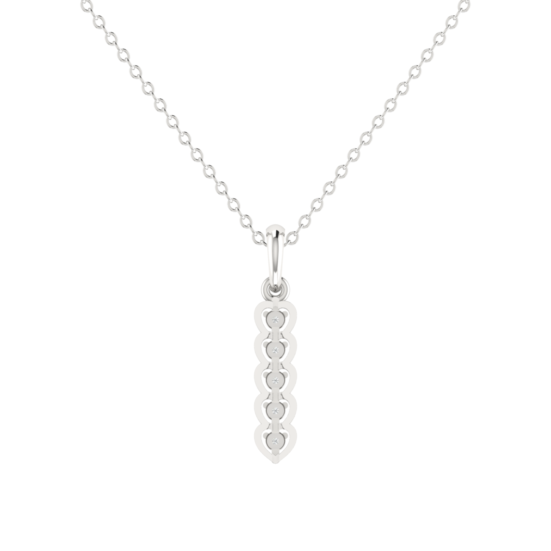 Pillar of Kinship Platinum Plated Lab Grown Diamond Pendant