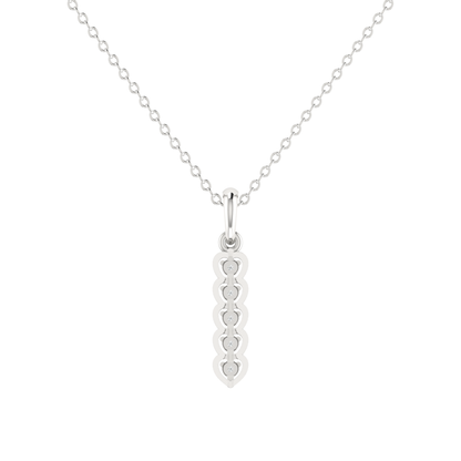 Pillar of Kinship Platinum Plated Lab Grown Diamond Pendant