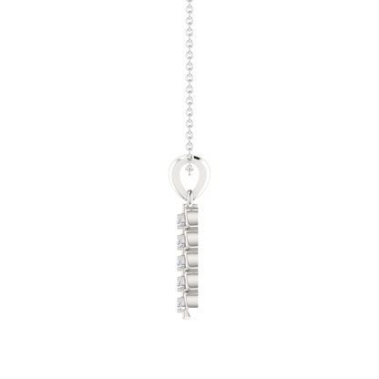 Pillar of Kinship Platinum Plated Lab Grown Diamond Pendant