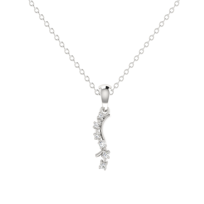 Winding Verve Platinum Plated Lab Grown Diamond Pendant