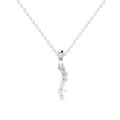 Winding Verve Platinum Plated Lab Grown Diamond Pendant