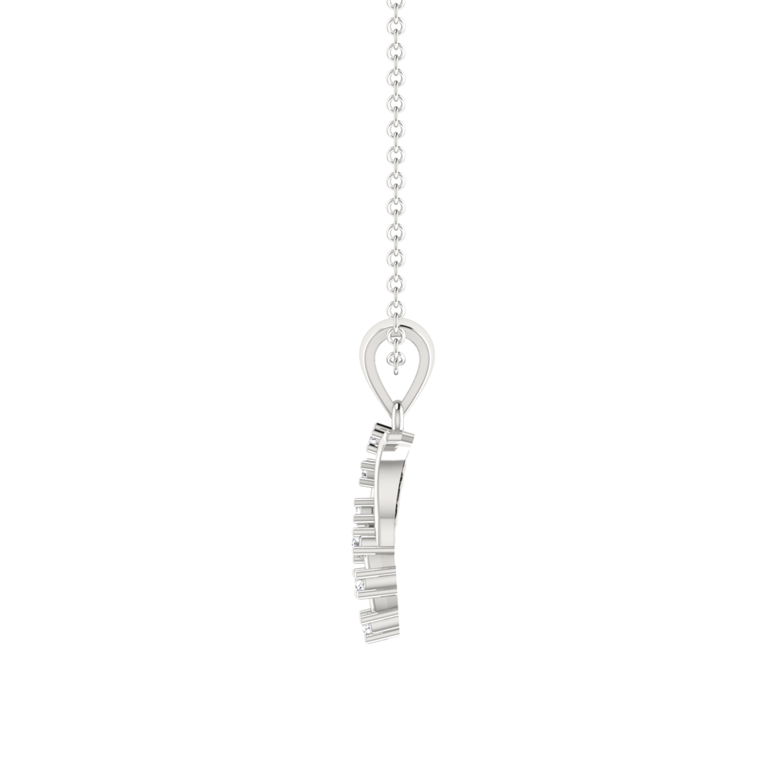 Winding Verve Platinum Plated Lab Grown Diamond Pendant
