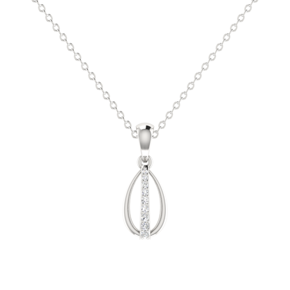 Spire of Verdant Platinum Plated Lab Grown Diamond Pendant