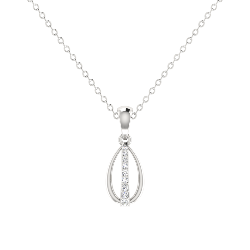 Spire of Verdant Platinum Plated Lab Grown Diamond Pendant
