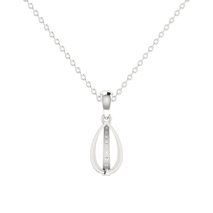 Spire of Verdant Platinum Plated Lab Grown Diamond Pendant