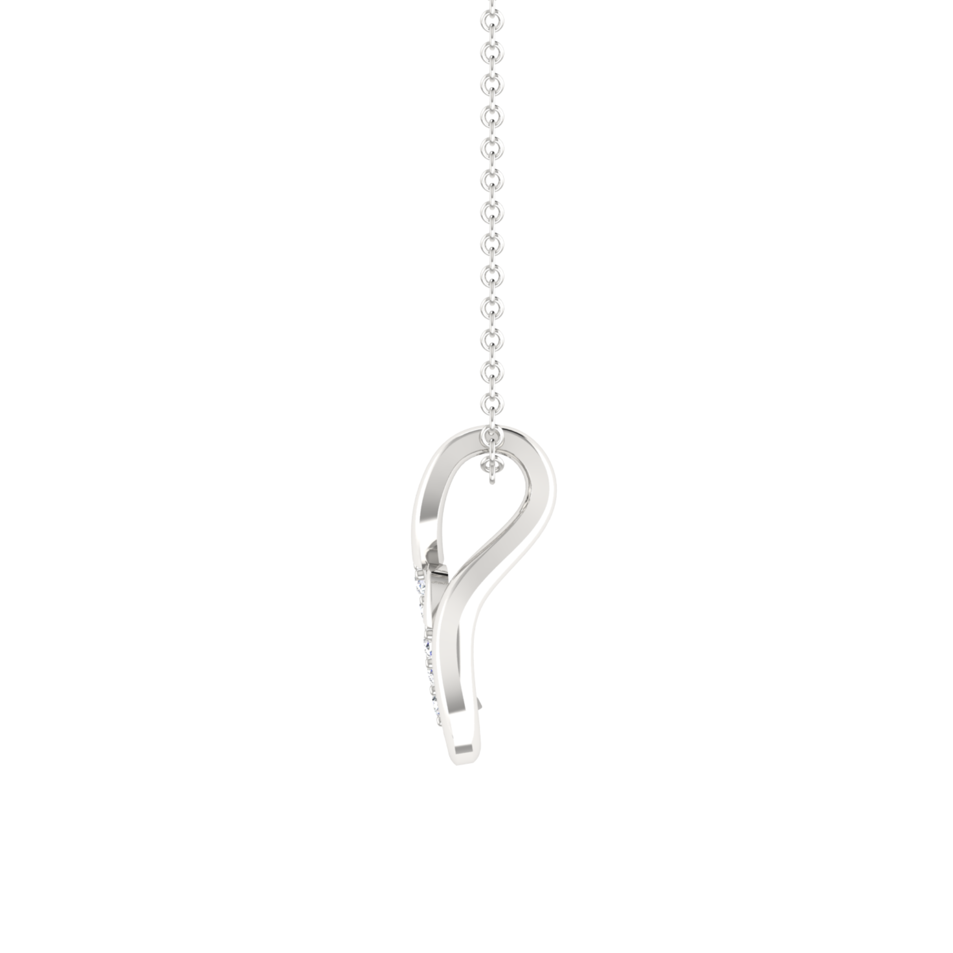 Glidex Tier Platinum Plated Lab Grown Diamond Pendant