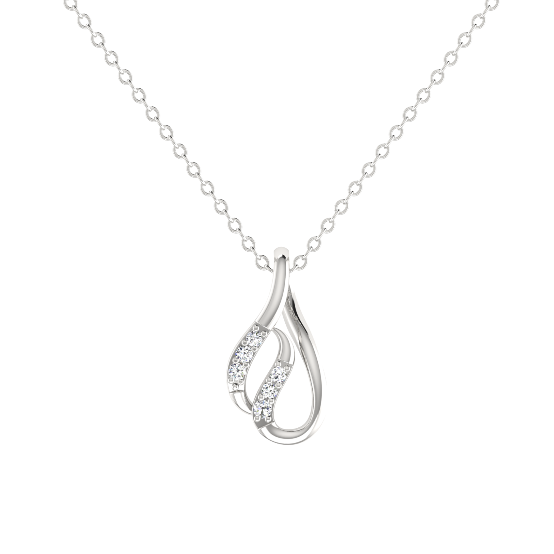 Glidex Tier Platinum Plated Lab Grown Diamond Pendant