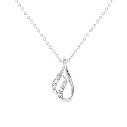 Glidex Tier Platinum Plated Lab Grown Diamond Pendant
