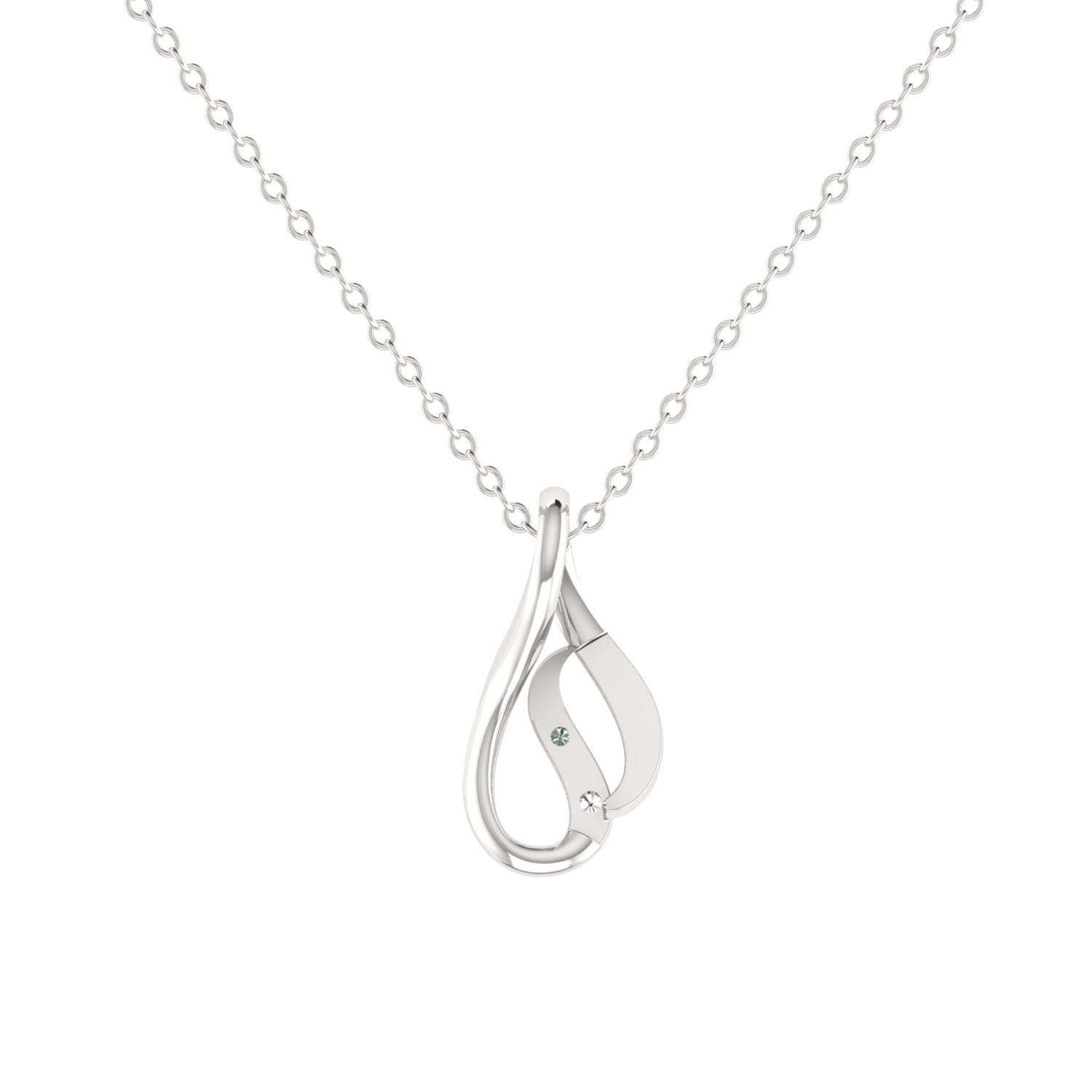 Glidex Tier Platinum Plated Lab Grown Diamond Pendant