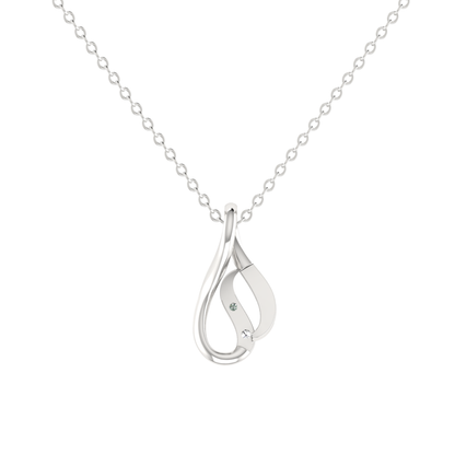 Glidex Tier Platinum Plated Lab Grown Diamond Pendant