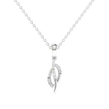 Olyra Tangle Platinum Plated Lab Grown Diamond Pendant