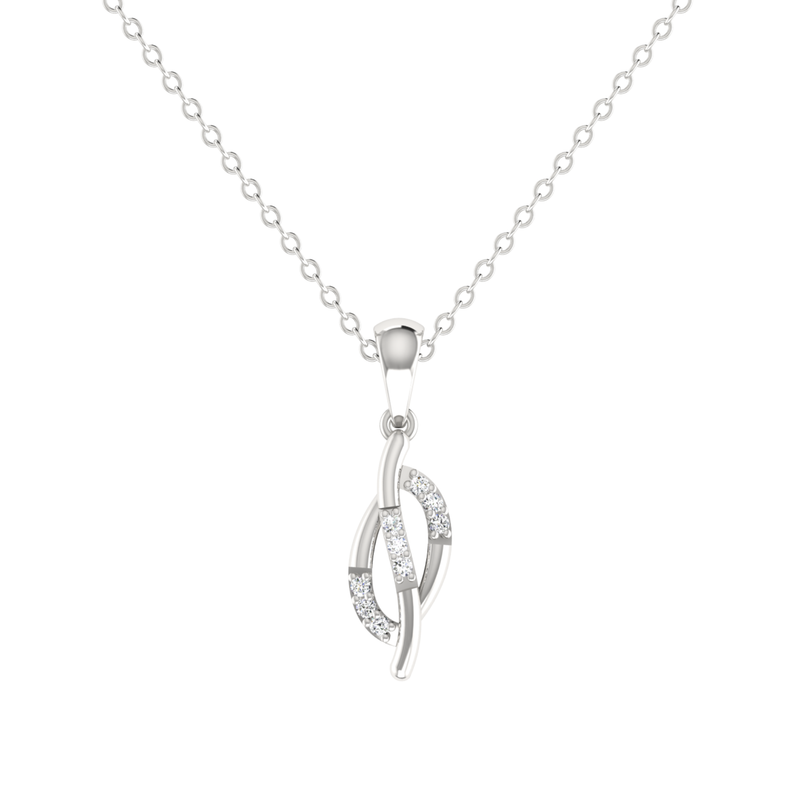 Olyra Tangle Platinum Plated Lab Grown Diamond Pendant