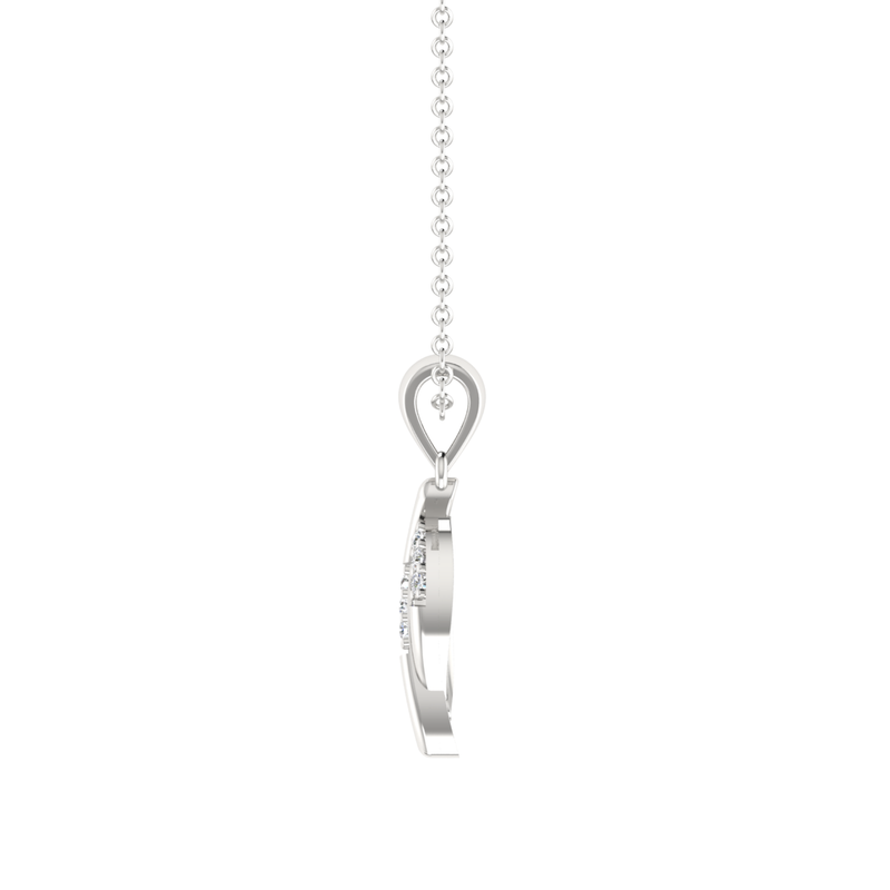 Olyra Tangle Platinum Plated Lab Grown Diamond Pendant