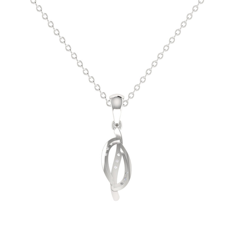 Olyra Tangle Platinum Plated Lab Grown Diamond Pendant