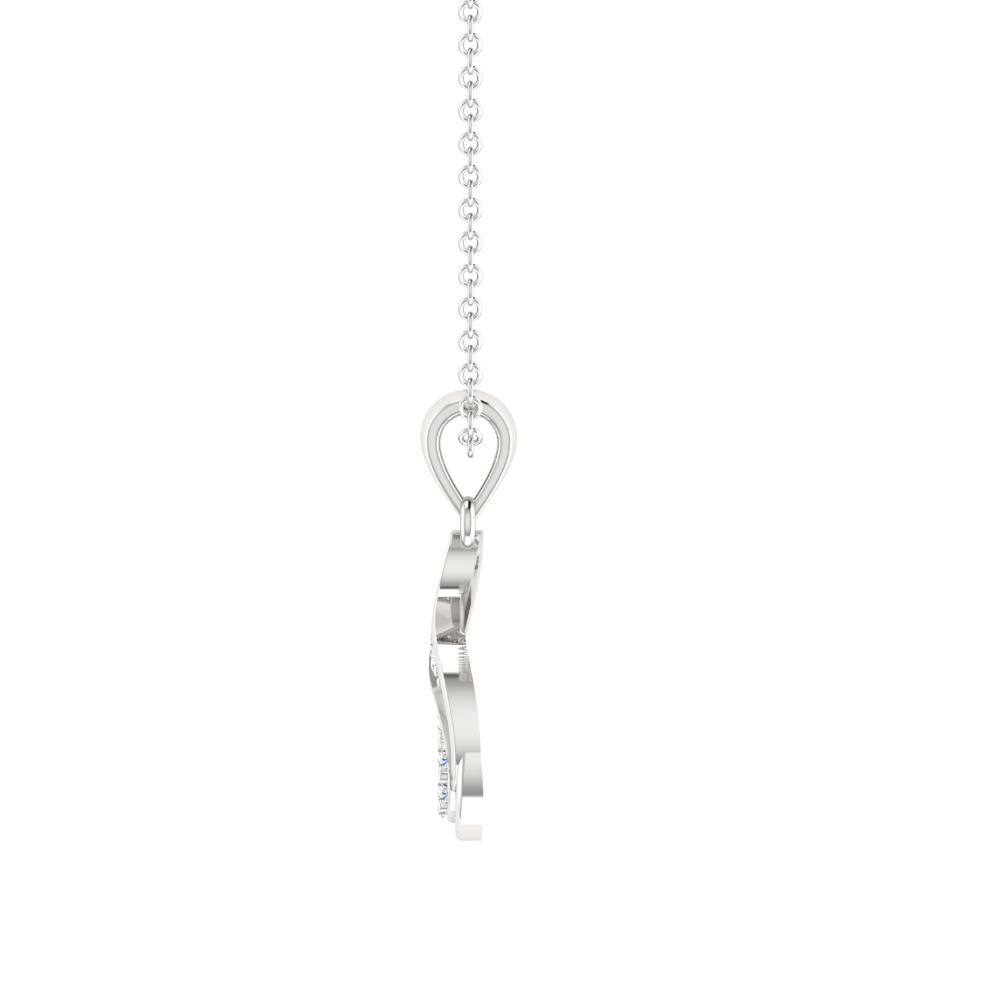 Nautilus Whisper Platinum Plated Lab Grown Diamond Pendant