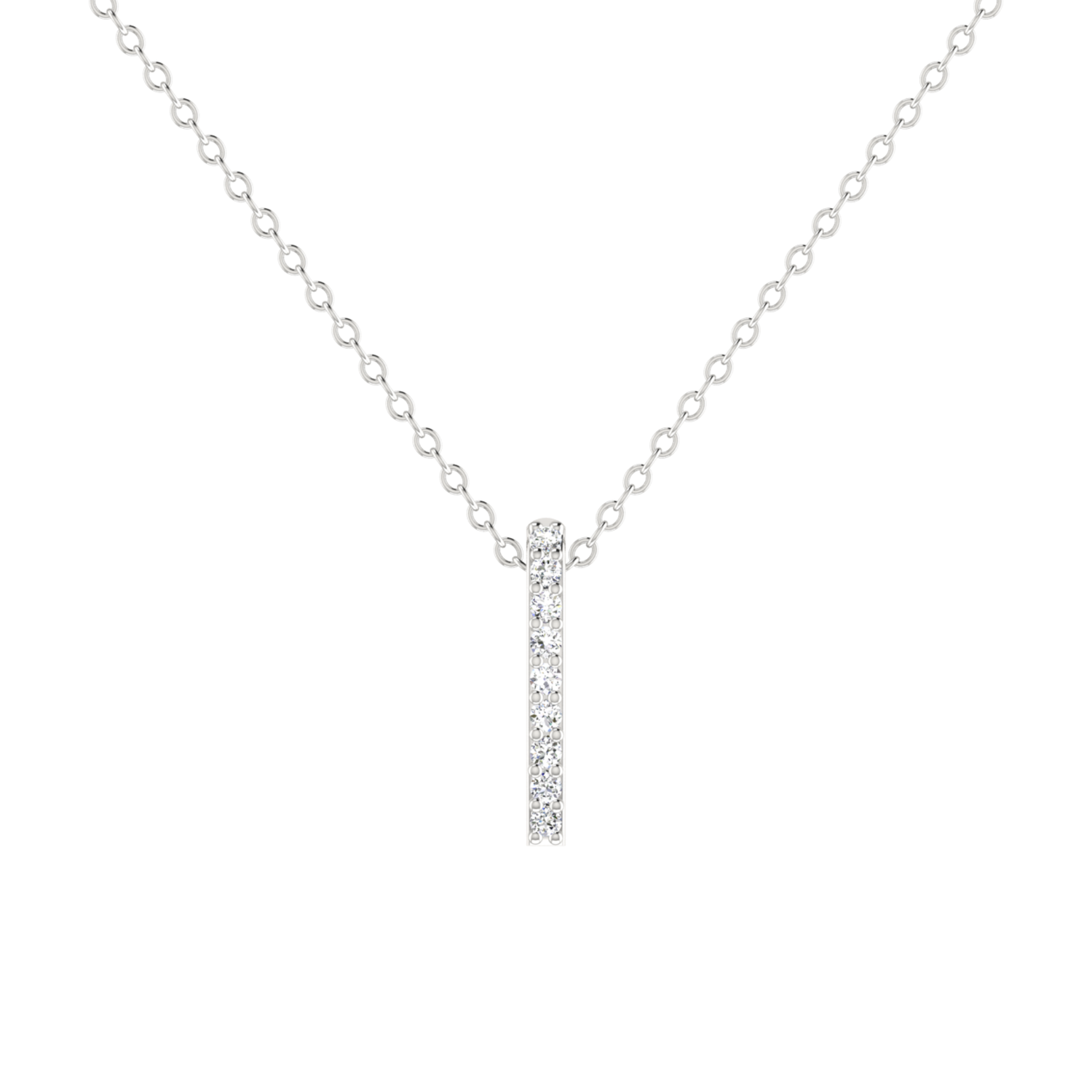Lumen Stick Platinum Plated Lab Grown Diamond Pendant