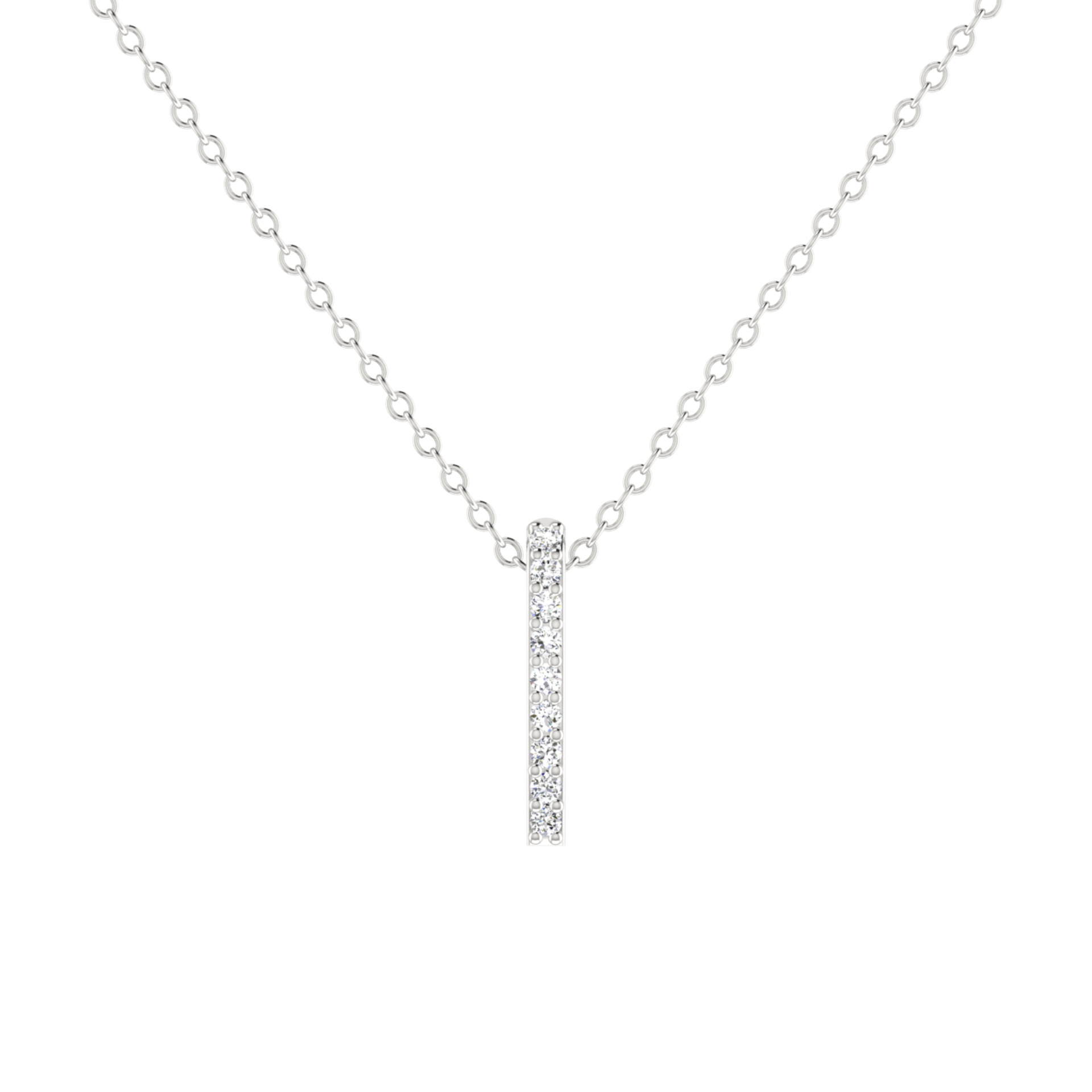 Lumen Stick Platinum Plated Lab Grown Diamond Pendant