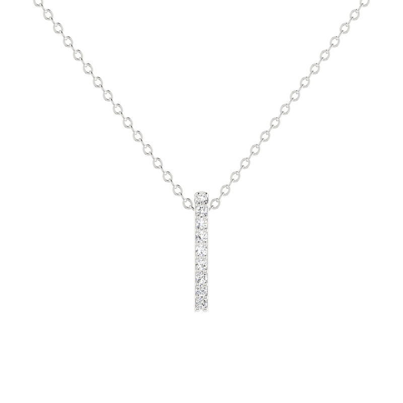 Lumen Stick Platinum Plated Lab Grown Diamond Pendant