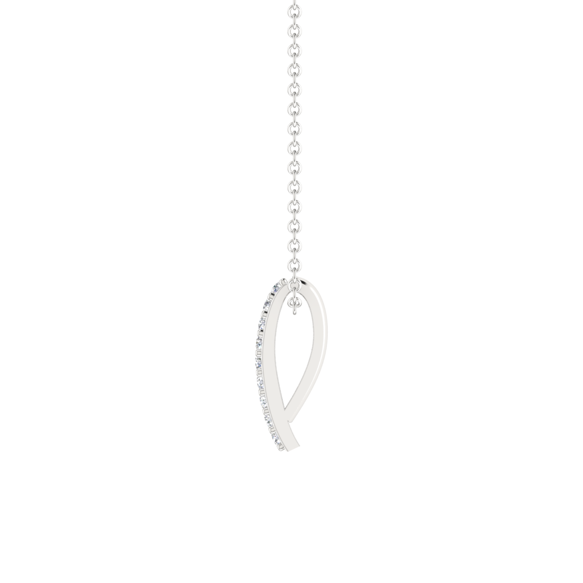 Lumen Stick Platinum Plated Lab Grown Diamond Pendant
