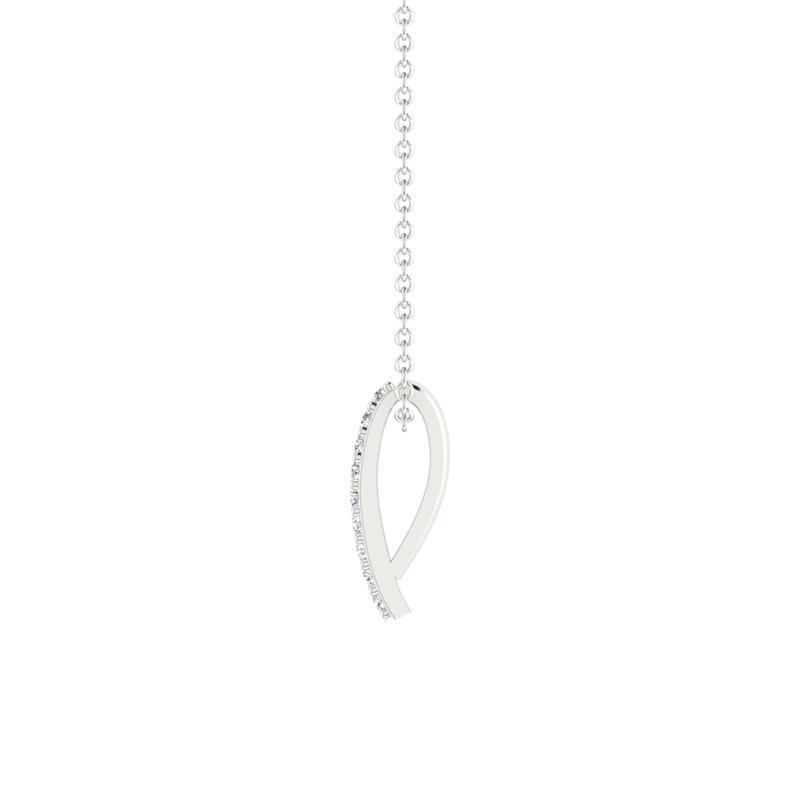Lumen Stick Platinum Plated Lab Grown Diamond Pendant