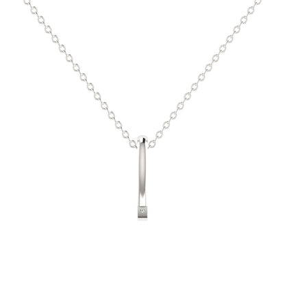 Lumen Stick Platinum Plated Lab Grown Diamond Pendant