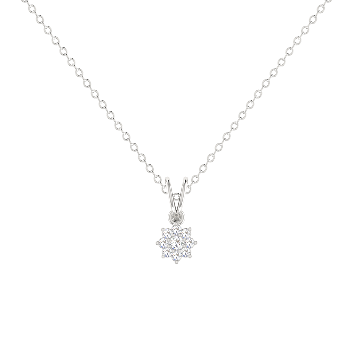 Novis Ray Platinum Plated Lab Grown Diamond Pendant