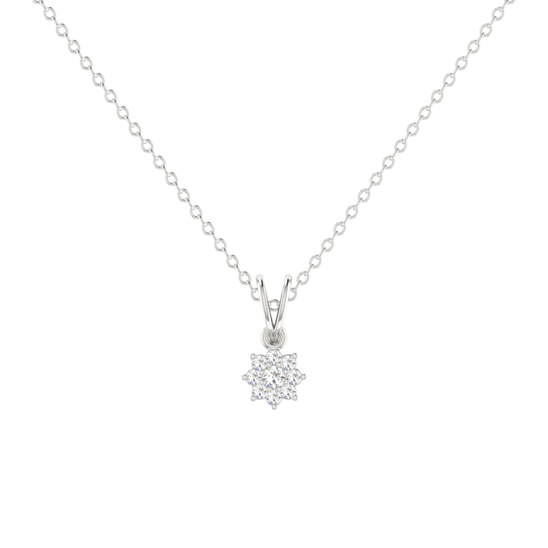Novis Ray Platinum Plated Lab Grown Diamond Pendant