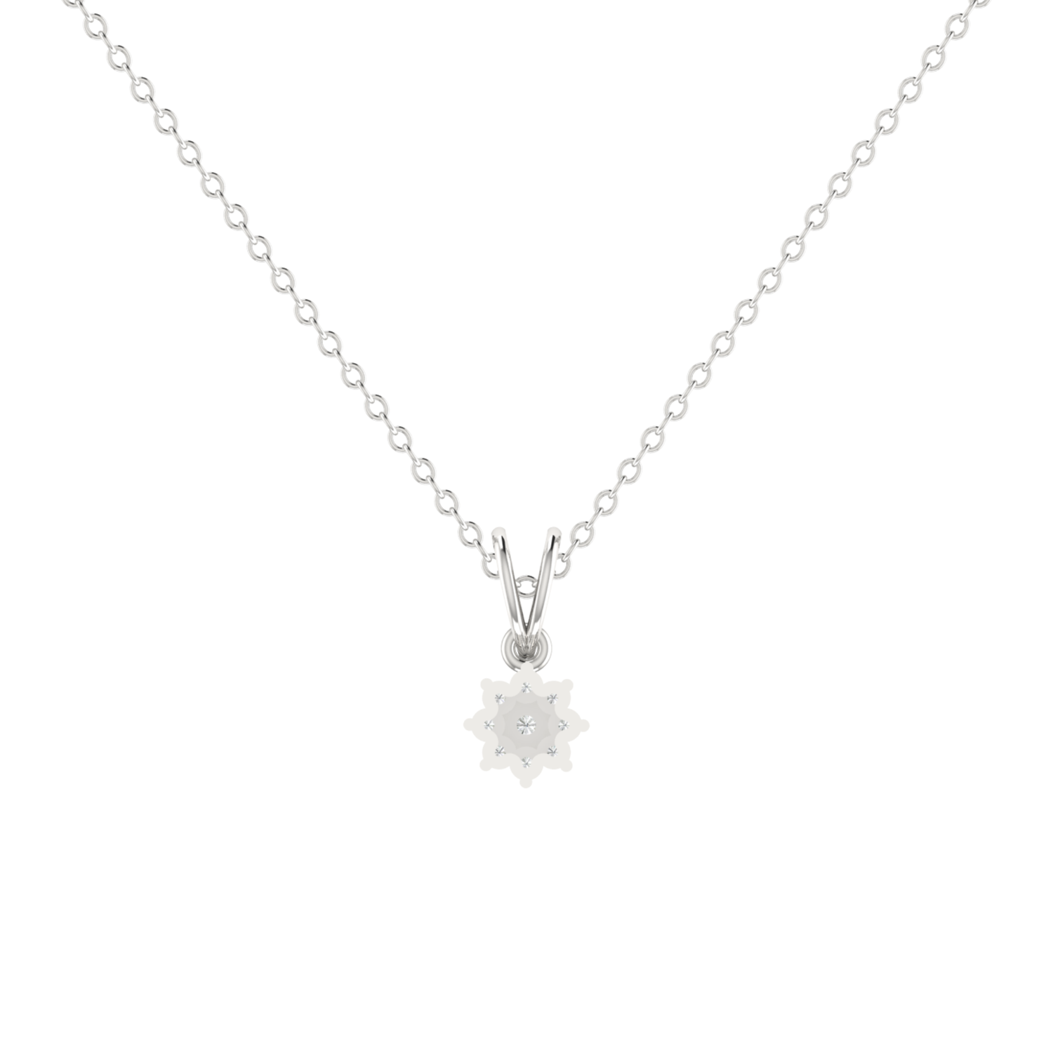 Novis Ray Platinum Plated Lab Grown Diamond Pendant