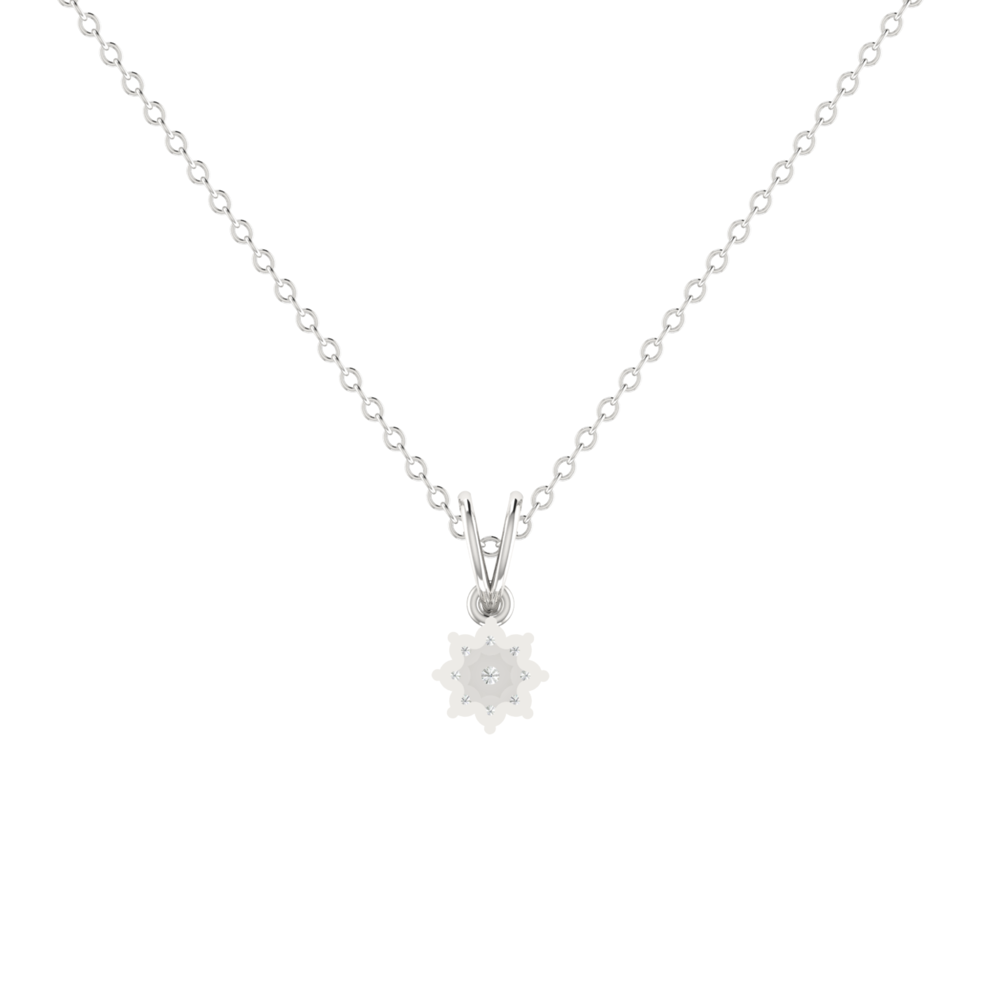 Novis Ray Platinum Plated Lab Grown Diamond Pendant