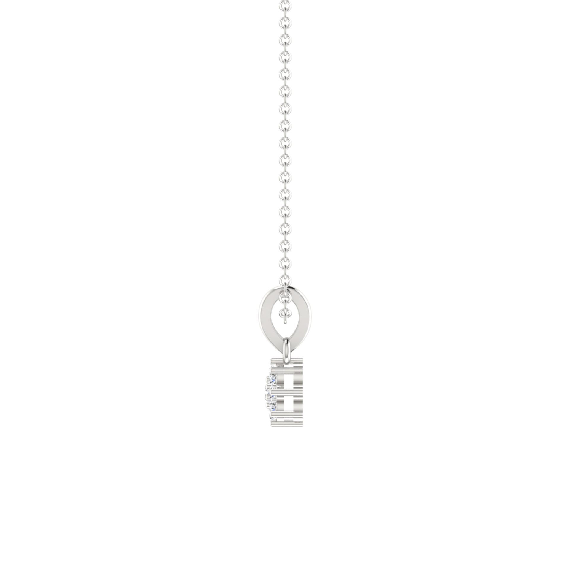 Novis Ray Platinum Plated Lab Grown Diamond Pendant