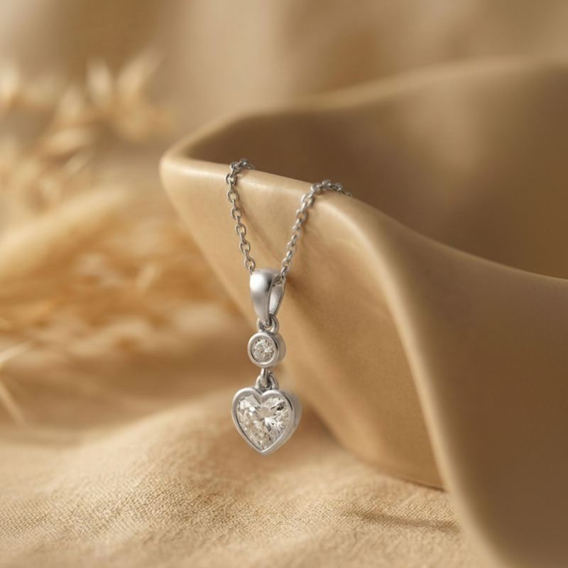 Liora Love Platinum Plated Lab Grown Diamond Pendant