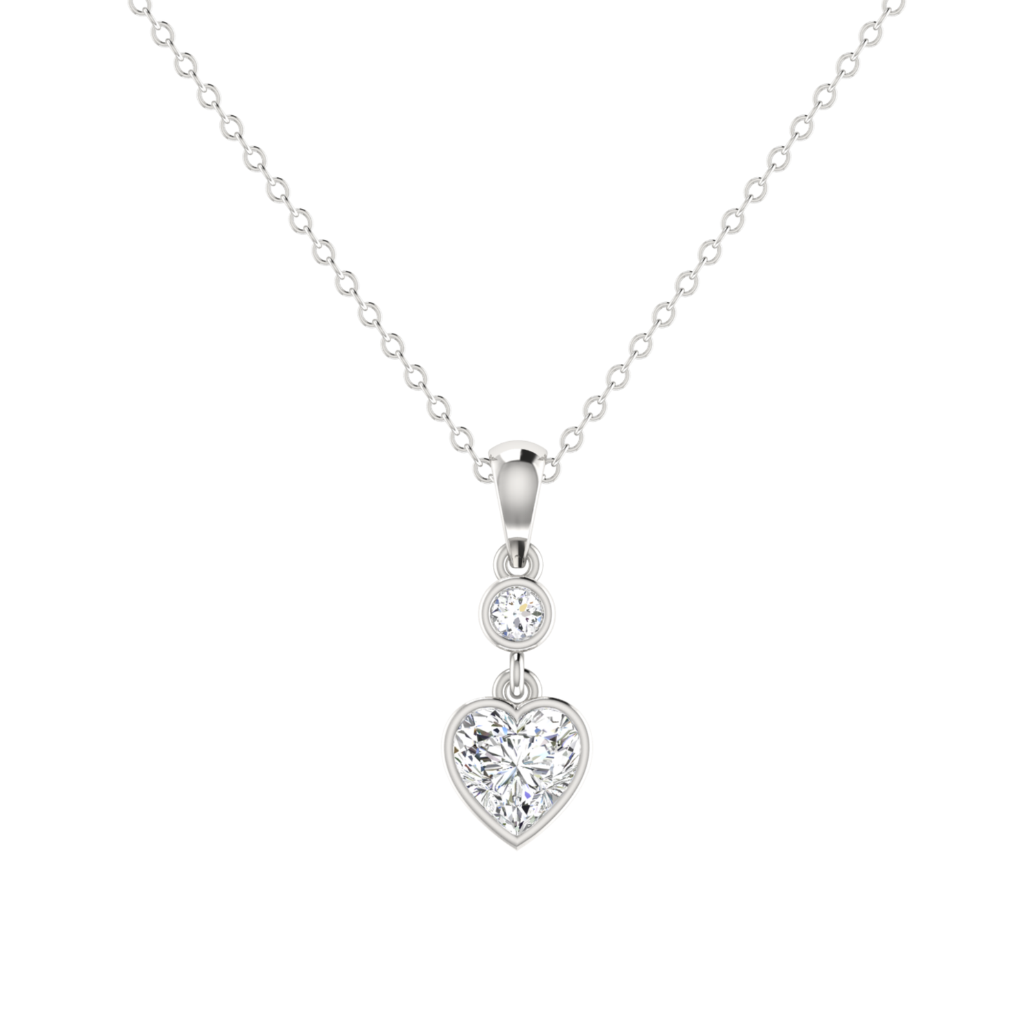 Liora Love Platinum Plated Lab Grown Diamond Pendant