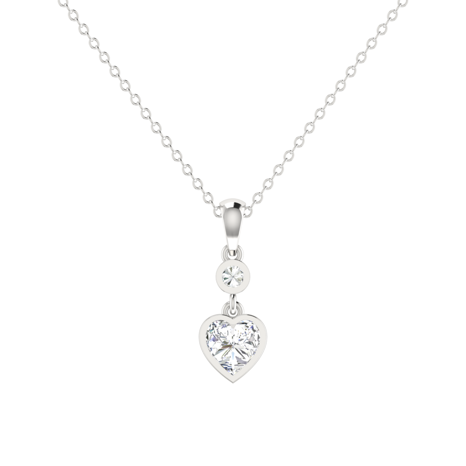 Liora Love Platinum Plated Lab Grown Diamond Pendant