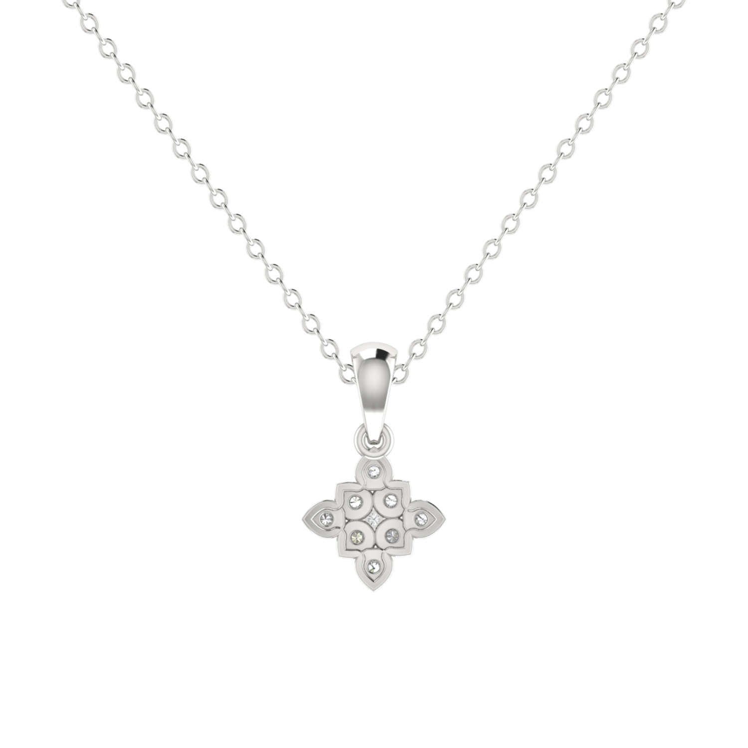 Sylphia Sacred Platinum Plated Lab Grown Diamond Pendant