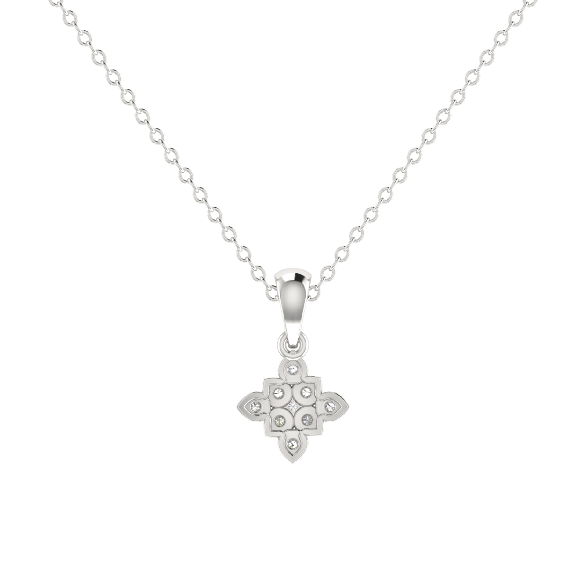 Sylphia Sacred Platinum Plated Lab Grown Diamond Pendant
