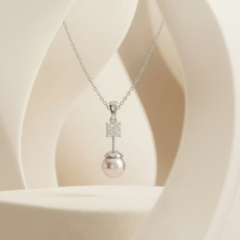 Pearlspire Platinum Plated Lab Grown Diamond Pendant