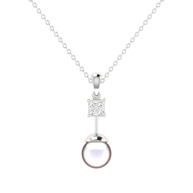Pearlspire Platinum Plated Lab Grown Diamond Pendant