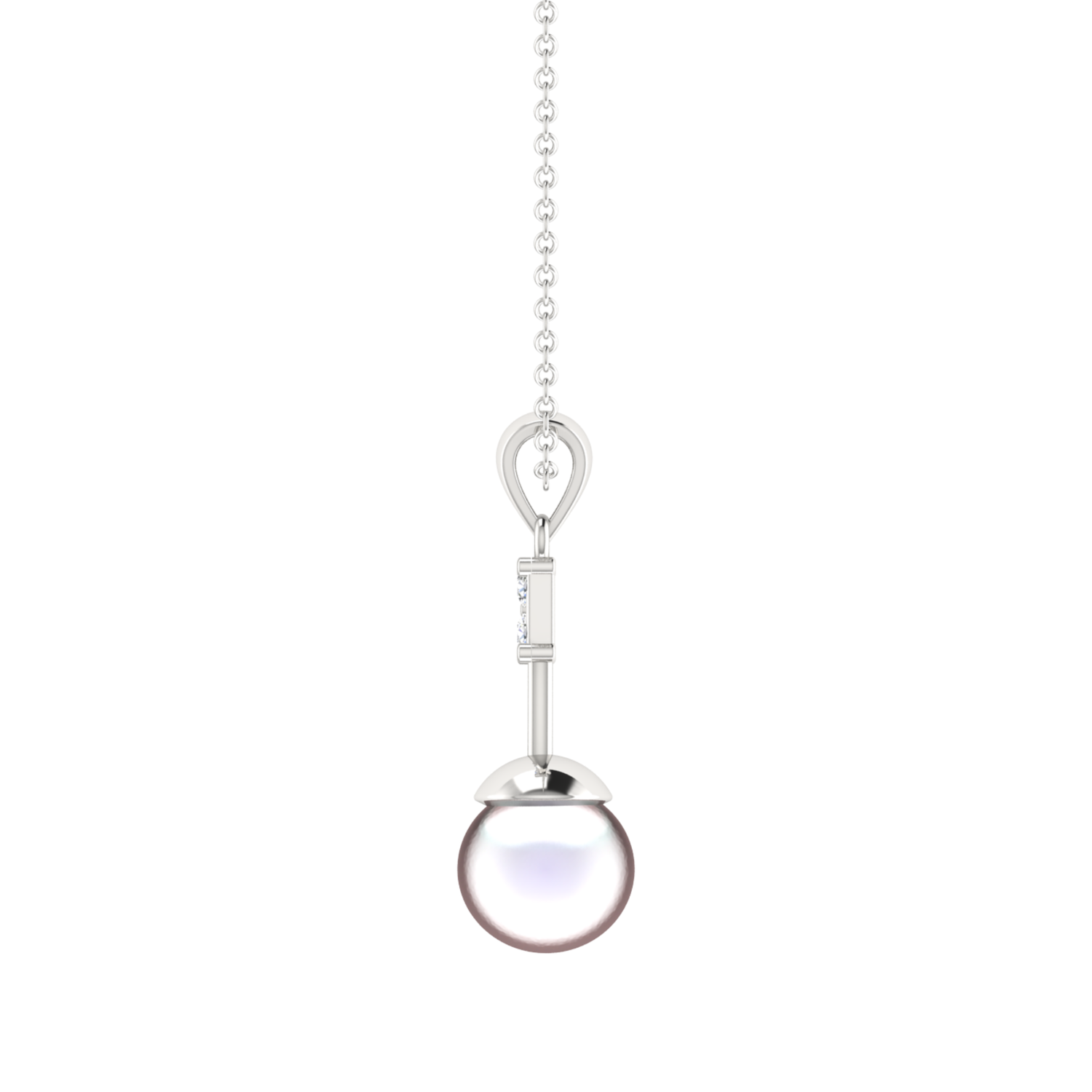 Pearlspire Platinum Plated Lab Grown Diamond Pendant