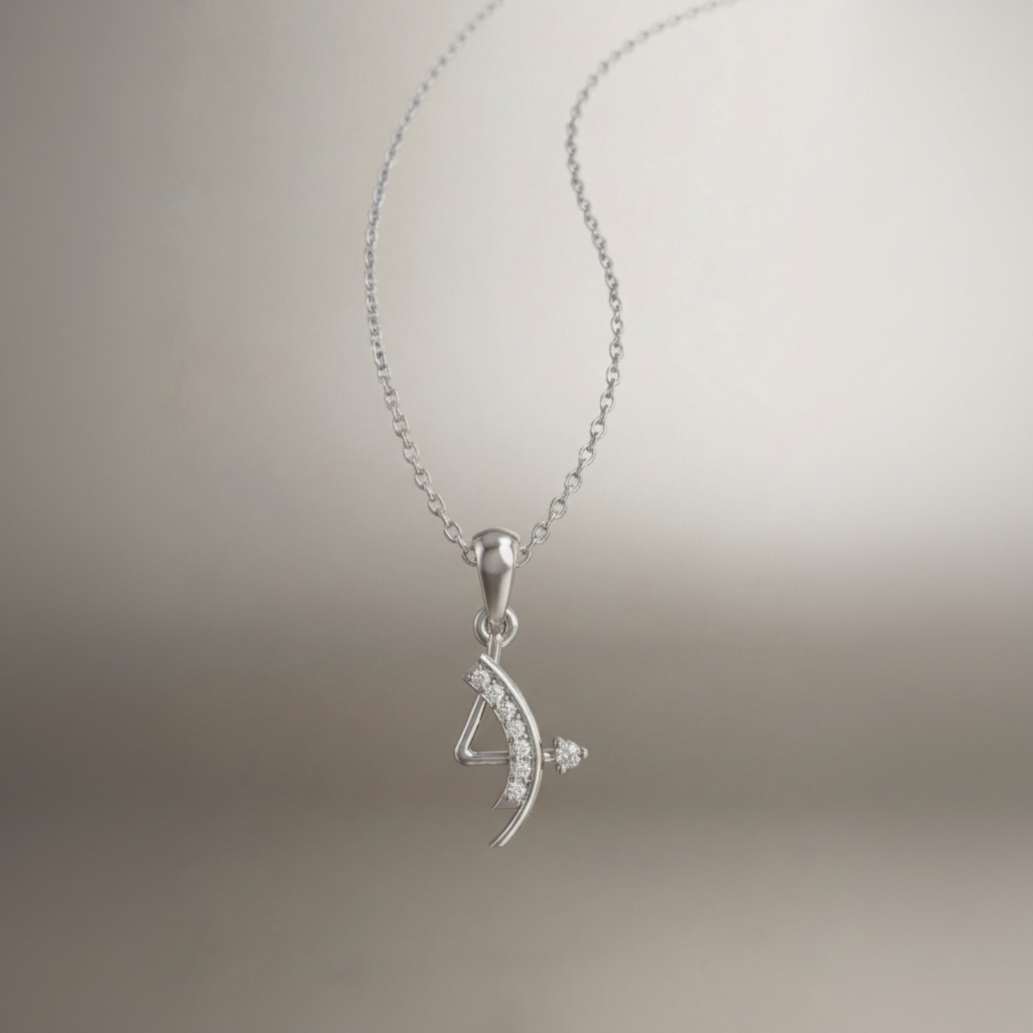 Xylo Valen Platinum Plated Lab Grown Diamond Pendant