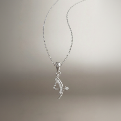 Xylo Valen Platinum Plated Lab Grown Diamond Pendant