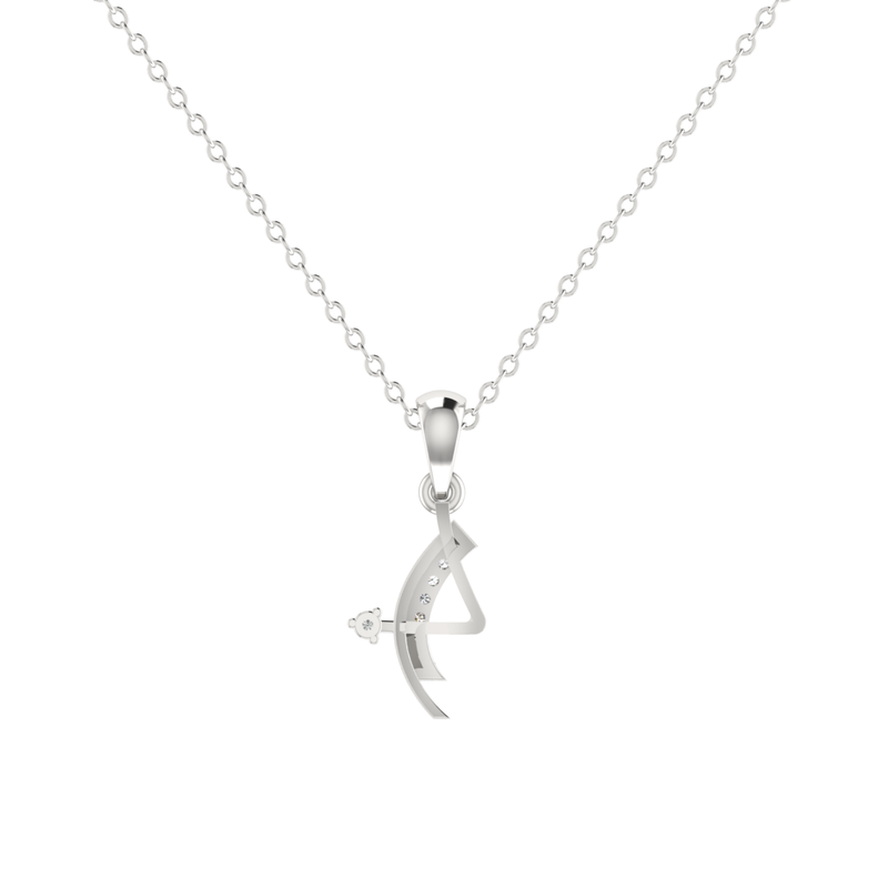 Xylo Valen Platinum Plated Lab Grown Diamond Pendant